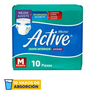 Affective Ropa Interior Unisex M x 10 Piezas  (Máxima Absorción) - Máxima absorción