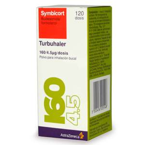 SYMBICORT TURBUHALER 160/4.5UG POLVO INHALADOR BUCAL 120 DOSIS - Astrazeneca