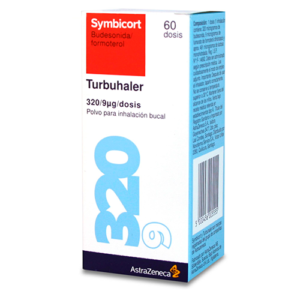 SYMBICORT TURBUHALER 320/9UG POLVO PARA INHALACION ORAL 60 DOSIS - Astrazeneca