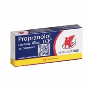 PROPRANOLOL 40 MG. 20 COMP. (LCH) - Genericos