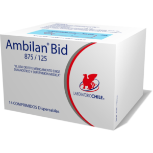 AMBILAN BID 875/125 MILIGRAMOS COMPRIMIDOS DISPERSABLES 14 - Lab. chile