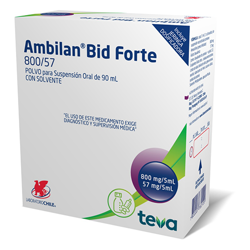 AMBILAN BID FORTE 800/57 POLVO SUSP. ORAL - Lab. chile