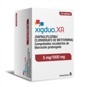 XIGDUO XR COMPRIMIDOS RECUBIERTOS DE LIBERACION PROLONGADA 5MG/1000MG.56 - Astrazeneca