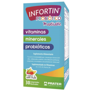 INFORTIN PROBIOTICO COMPRIMIDOS MASTICABLES SABOR TUTTIFRUTTI .30 - Prater