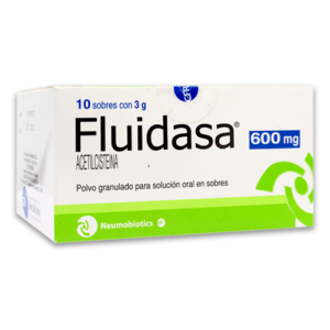 FLUIDASA POLVO GRANULADO PARA SOLUCION ORAL SOBRES 600MG X10 - Recalcine