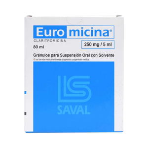 EUROMICINA SUSPENSION 250 MG DE 80 ML - Saval