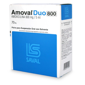 AMOVAL DUO SUSPENSION 800MG/5ML.70ML. - Saval