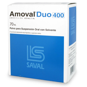 AMOVAL DUO SUSPENSION 400 MILIGRAMOS 70ML - Saval
