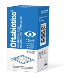 OFTABIOTICO SOLUCION OFTALMICA 10ML. - Saval