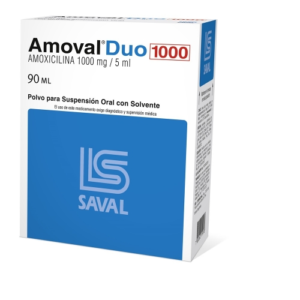 AMOVAL DUO 1000. SUSPENSION 1000 MG/5 ML. 90ML - Saval