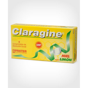 CLARAGINE x8 COMPRIMIDOS SABOR MIEL LIMON - Prater