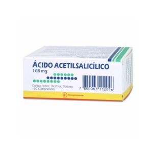 ACIDO ACETILSALICILICO 100 MG. 100 COMP. (MNT) - Genericos