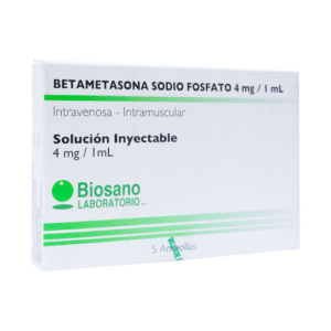 BETAMETASONA x5 AMPOLLAS DE 4 MG/ML SOLUCION INYECTABLE - Biosano
