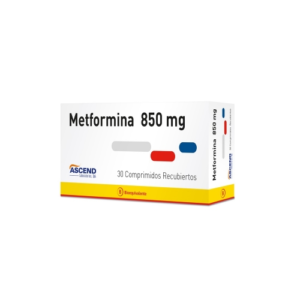 METFORMINA CLORHIDRATO x30 COMPRIMIDOS RECUBIERTOS DE 850 MG - Opko chile sa