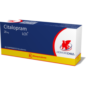 CITALOPRAM BIOEQUIVALENTE COMPRIMIDOS RECUBIERTOS 20MG.30 - Lab. chile