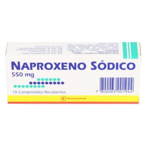 NAPROXENO DE SODIO BIOEQUIVALENTE COMPRIMIDOS RECUBIERTOS 550MG.10 - Mintlab