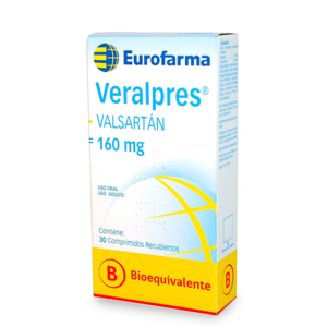 VERALPRES x30 COMPRIMIDOS RECUBIERTOS DE 160 MG - Eurofarma etico