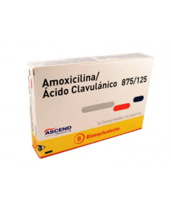 AMOXICILINA + AC. CLAVULANICO 875/125 MG. 14 COMP. (ASC) - Genericos