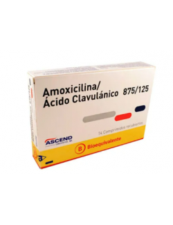 AMOXICILINA + AC. CLAVULANICO 875/125 MG. 14 COMP. (ASC) - Genericos